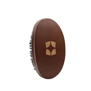 ShyneDurags Medium Wave Brush - Professional Curved Hair Brush for Faster 360 Waves - Beech Wood Styling Brush with Reinforced Medium Bristles - Suitable for Men and Women