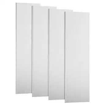 4 Pack 6061 Aluminum Sheet Metal 3x12x1/8 Inch Flat Plain Thin Aluminum Plate Covered with Protective Film, Finely Polished and Deburred, Aluminum Metal Plate for Crafting, lndustry