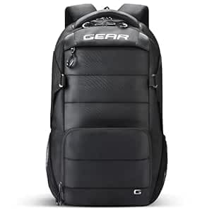 Gear Aspire 19”/30L Large Water Resistant Laptop Backpack | Casual Backpack | Daypack | Travel Backpack | College Bag For Men/Women (Black)