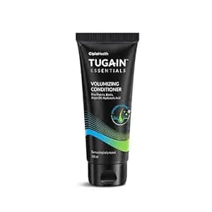 Tugain Essentials Volumizing Conditioner 100Ml | With Rice Protein, Argan Oil, Biotin, Hyaluronic Acid | Boosts Volume, Locks Moisture | Dermatologically Tested | Sulphate & Paraben Free, 1 count