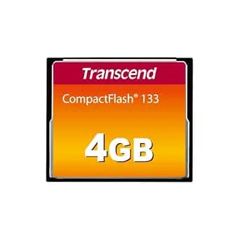 Transcend CF133 CompactFlash Memory Card 4GB, Up to 30MB/s, DSLRs Camera Card, MLC NAND Flash, ECC, Support Ultra DMA transfer mode 4 - TS4GCF133