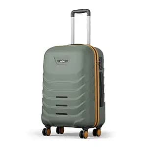 Safari Crescent 8 Wheels 66cm Medium Check-in Trolley Bag Hard Case Polycarbonate 360 Degree Wheeling System Luggage, Travel Bag, Suitcase for Travel, Trolley Bags for Travel, Thyme Green