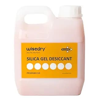 wisedry [ 2 LBS ] Reusable Desiccant Beads Silica Gel Dessicant Beads Bulk for 3D Printer Filament, Gun Safe, 2-4 mm, Color Indicating, Rechargeable