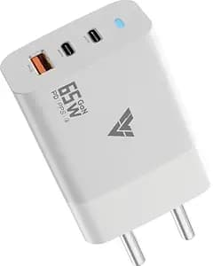 DR VAKU® 65W Charger Type C Fast Adapter with Multi Port Dual PD Charging GaN Technology for macbook Laptop,iPhone 17/17 Air/17 Pro/17 Pro Max,iPhone 16/15/14/13/12 Series, Samsung and Android Devices