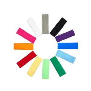 Mallofusa 12 PCS Sports Basketball Headband Sweatband Head Sweat Band Brace Outdoor for Men Women Kids Doing Yoga Running Tennis