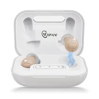 OTC Hearing Aids for Seniors, Rechargeable Hearing Amplifiers Devices with Noise Cancelling, Superior Sound Quality for Women Men Hearing Loss, Auto On/Off