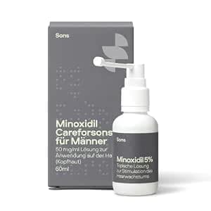 Sons Minoxidil 5% Solution for Men for Hair Loss, Promotes Hair Growth & Hair Thickening, Reactivates Follicles in Light Hair, with Precise Pump Dispenser, 1 Month