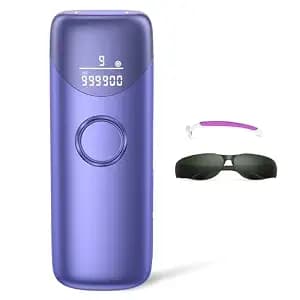 Hand-held Hair Removal Device IPL at Home Hair Removal for Women and Men, Hair Reduction in Hair Regrowth for Body & Face(Purple)