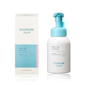 GOONGBE Baby Diapering Cleanser - Korean Baby Hip Buttocks Wash for Baby's Sensitive Skin - Dermatologically Tested - pH 5.5 Soft and Dense Bubble Foam, 10.1 fl.oz.
