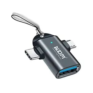 KDM 2 in 1 USB Type C and Micro OTG to USB High Speed Data Transfer for Laptop Mobiles Tablet Smartphone