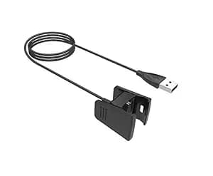 New USB Charging Cable Compatible with Fitbit Charge 2 - Replacement USB Cable (Black)