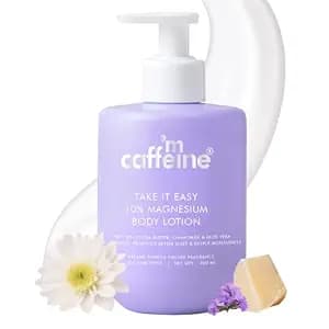 mCaffeine 10% Magnesium Body Lotion 300ml | Stress-Relief & Better Sleep | Mild Vanilla Orchid Fragrance Calms & Soothes | 3% Cocoa Butter, Non-Greasy, Deep Moisturization Bodylotion for Men & Women | Winter Cream for Dry Skin