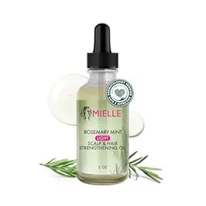 Mielle Organics Rosemary & Mint Light Hair Oil, Split Ends & Dry Scalp Treatment - Infused with Biotin & Essential Oils for Strengthening, Soothing, Moisturizing & Encouraging Longer Hair (2 Oz)