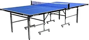 GYMNCO Perfect Wood Table Tennis Table with Levellers Top 18 mm TT Table Cover + 2 TT Racket & Balls