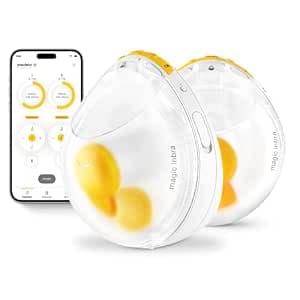 Medela Magic InBra Portable Double Breast Pump - with FluidFeel Technology, App Connectivity, Sensor Control - Ultralight (200g) and Quiet - Hospital Quality