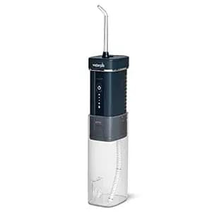 Waterpik Cordless Slide Professional Water Flosser, Portable Collapsible for Travel and Storage, with Travel Bag and 4 Tips, ADA Accepted, Rechargeable and Waterproof, Midnight Blue WF-17CD013-4