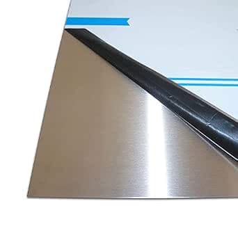 B&T Metall Stainless Steel V2A Sheet Cut Cut K240, Foiled, 1.0 mm Thick, Size 50 x 100 cm (500 x 1000 mm)