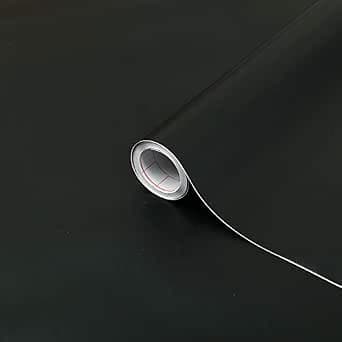 d-c-fix Self-Adhesive Paper for Furniture Plain Colour Matt Black – Decorative Self-Adhesive Vinyl Roll – for Kitchen, Door – Decoration Painted Adhesive Stickers – 90 cm x 2.1 m