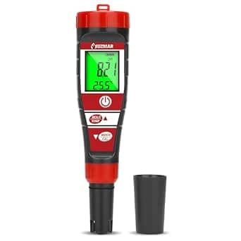 4 in 1 pH EC TDS Meter, Digital Hydroponics pH EC Meter, Aquarium TDS pH Pen Tester with ATC for Swimming Pool, Drinking Water, Liquid, Koi Pond, Hot Tub