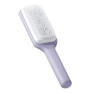 COMBELLE Self Cleaning Hair Brush for Women & Kids – Detangler Hair Brush Comb for Wet or Dry Hair – Anti-Static Hairbrush Women Love – Gentle Scalp Massage Comb Brush for All Hair Types.
