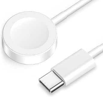 USB C Charging Cable for Apple Watch iWatch Charger Apple Watch Fast Charger Magnetic Charging Cable Compatible with iWatch Series 11/10/9/8/7/6/5/4/3/2 Ultra 3/SE White