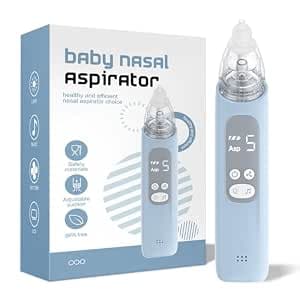 Nasal Aspirator for Baby, Electric Nose Sucker for Baby, Snot Sucker with 5 Levels Suction, Soothing Light & Nursery Rhymes