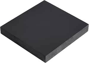 UNICRAFTALE 102x99x14.5mm Black Synthetic Rubber Airbag Square Anti-Vibration Pads Sheets Rubber Base Bench Rubber Block Stamping Pad for Roller Furniture Skates