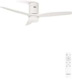 CREATE / WINDCALM M/ABS Ceiling Fan with Light and Remote Control White / 40 W, Silent, Ø132 cm, 6 Speed, Timer, Summer-Winter, Double Height