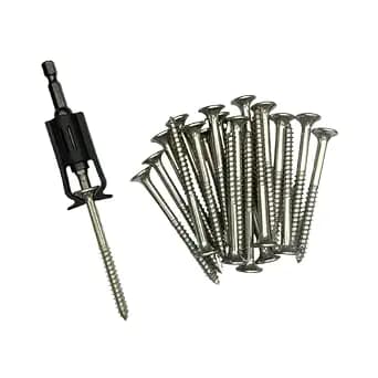 Stainless Steel Wood Screws #14 x 3 Inch Type 316 Marine Grade Flat Head Hex Drive Self Tapping Screws, Rust Resistant Outdoor Deck Dock Construction, 20 Pack HOWTOOL