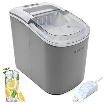 FRIGIDAIRE EFIC189-Silver Compact Ice Maker, 26 lb per Day, Silver