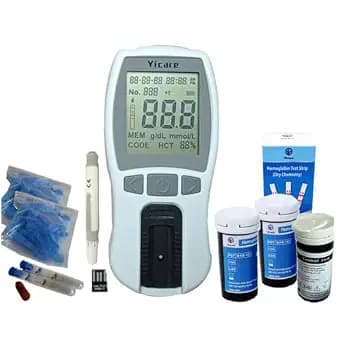 Hb Hemoglobin Test Meter Hemoglobin Meter Hemoglobin Analyzer Hemoglobin Test Kit + 75 Strips
