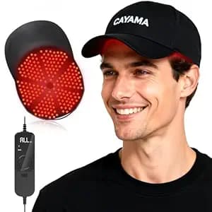 CAYAMA Red Light Hair Growth Cap – Red Light Therapy for Hair Growth Appearance, Adjustable Fit & Remote Control, At-Home Scalp Care for Men & Women