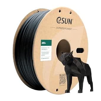 eSUN ABS+ Filament 1.75 mm, 3D Printer ABS Plus, Dimensional Accuracy +/- 0.05 mm, 1 kg Spool, 3D Printing Filament for 3D Printers, Black