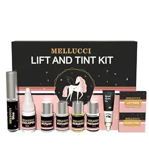 MELLUCCI Lash Lift and Brow Lamination Kit Easy for Beginner and Professional Salon-Quality Black Color Lash Perm Kit Safe Effective Results Salon or DIY Use