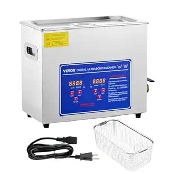 VEVOR 6L Commercial Sonic Cleaner, 40kHz Professional Cleaning Machine with Digital Timer & Heater, 110V - Ideal for Watches, Instruments, and Industrial Parts, FCC/CE/RoHS Certified