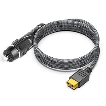 XT60 Extension Charging Cable DC Car Charger to Car Cigarette Lighter Plug Compatible with EF ECOFLOW Delta River Bluetti EB55 Anker 757 767 Portable Power Station Solar Generator DC Adapter
