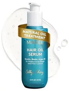 MAREE Hair Oil for Frizzy Hair with Argan Oil, Keratin & Biotin – Hair Serum for Dry and Curly Hair Gloss – Frizz Control Hair Care Products for Women – Aceite Para el Cabello – Keratin Hair Treatment