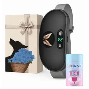 Comfytemp Period Cramp Massager - Portable Heating Pad for Periods Pain Relief | Menstrual Pain Stimulator with Heat & Temperature Indication | Cramps Relief Machine with 6 Heat Levels Massage Modes