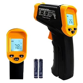 Digital Infrared Thermometer gun for cooking,BBQ,Pizza oven,Ir Thermometer with Backlight,-58℉~932℉(-50℃~500℃) Handheld Non Contact Heat Laser Temperature Gun (Not for Human)