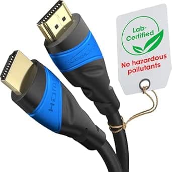 KabelDirekt – 8K / 4K HDMI Cable – 3ft & More HDMI Cables (0.5ft–75ft) – German-Engineered HDMI Cord – Supports 10K/8K@60Hz/4K@120Hz – HDMI Cable for HDTV, PC, PS5, Xbox, Switch