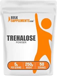 BulkSupplements.com Trehalose Powder - Natural Sweetener, Trehalose Sugar Substitute - Vegan & Gluten Free, 5g per Serving, 250g (8.8 oz) (Pack of 1)