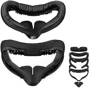 AMVR Face Pad Compatible with Quest 2 Accessories, Face Pad Foam Replacement, with Facial Interface, Breathable PU Face Cushion and Lens Protector, Air-Circulation Design (Not for Q3&Q3S)