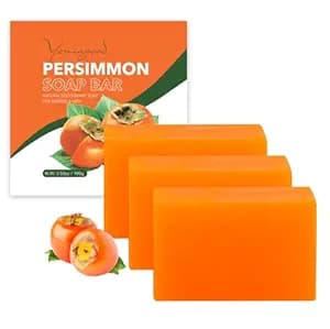 yoniagood 3 PCS Persimmon Soap for Body Odor Control, Old People Smell | Natural Refreshing Body Bar Soap for Skin Care, Organic Deodorant Cleaning Body Face Wash Soap for Women & Men All Skin Types