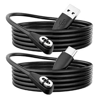 2 Pack Compatible with Shokz Charging Cable Magnetic Charger Cord Compatible for Aftershokz Aeropex AS800,Shokz OpenRun Pro,OpenRun,OpenRun Mini,USB Type-c to OpenComm Bone Conduction Headphones3.3ft