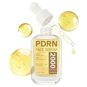 YouthVibe 0.5% PDRN Serum for Face, Anti-Aging Salmon DNA Face Serum with Hyaluronic Acid + Niacinamide + Squalane, Firming & Hydrating, Helps Smooth the Look of Fine Lines & Wrinkles, 30mL