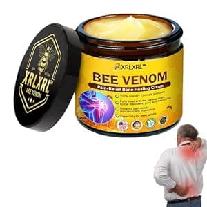 XRLXRL Bee Venom Pain Relief Bone Healing Cream, Professional Bee Venom Cream for Arthritis, Bee Venom Joint & Bone Therapy cream for Back, Knee, Hands, Neck, Feet, for All Skin Types (1 Bottle)