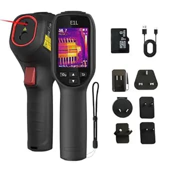 HIKMICRO E1L Thermal Imaging Camera with Laser Pointer, 320×240 Output, -4°F to 1022°F, 25Hz, <40mK, 350g Lightweight Handheld Thermal Imager with Professional PC Analysis