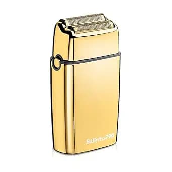 BaBylissPRO METALFX Double Foil Shaver, Handheld Electric Razor for Travel, Portable Cordless Close Face Shaver for Head, Beard, & Neck