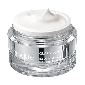 Lepique Retinol Night Cream 1.69oz - No.1 Korean Premium Overnight Repair Cream for Face and Neck - Collagen, Centella, Hyaluronic Acid - Anti aging, Acne, Moisturizer, Face Cream, Hydrating, Firming