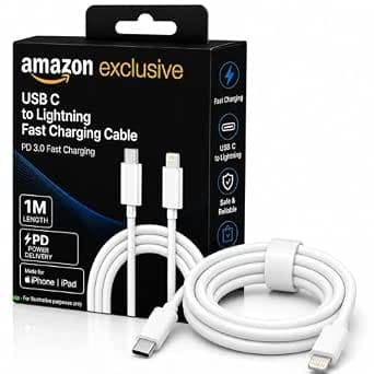 Teeind iPhone Original Type C to lighting Charger Cable MFi Certified Fast PD Charging Compatible for iPhone 14/14 Pro/ 14 Pro Max/ 13/13 Pro/ 13 Pro Max/ 12/11/XR/XS/X/8 Series (White)
